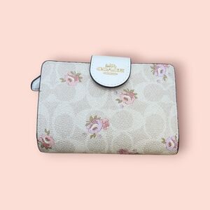 Coach Cream and Pink Floral Bag